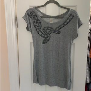 Grey Cache beaded top
